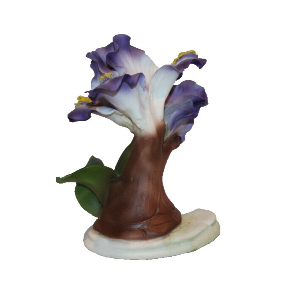 Capodimonte Porcelain 5 1/2" purple iris flower sculpture Made in Italy - Picture 4 of 11